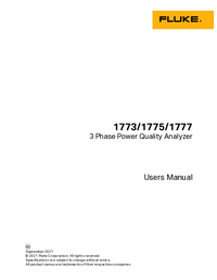 Thumbnail of document Manual - 1770 Series Three-Phase Power Quality Analyzers